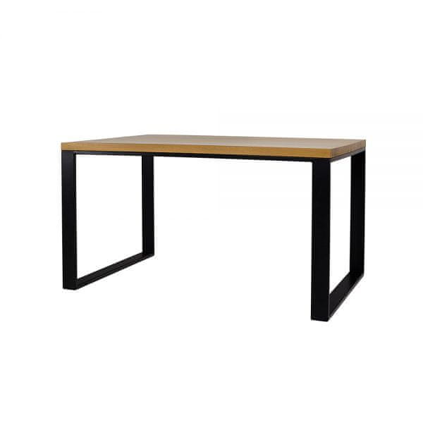 eoshop Jedálenský stôl ST373, 200x75x100, dub/kov (Dĺžka: 100, Doska stola: 2-5, Farba dreva: Dark)